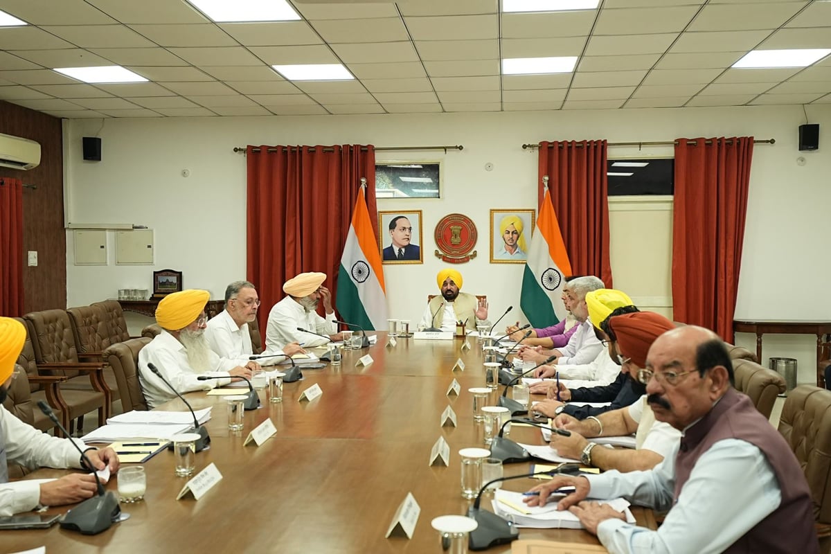 The Punjab Cabinet led by Chief Minister Bhagwant Singh Mann on Monday.