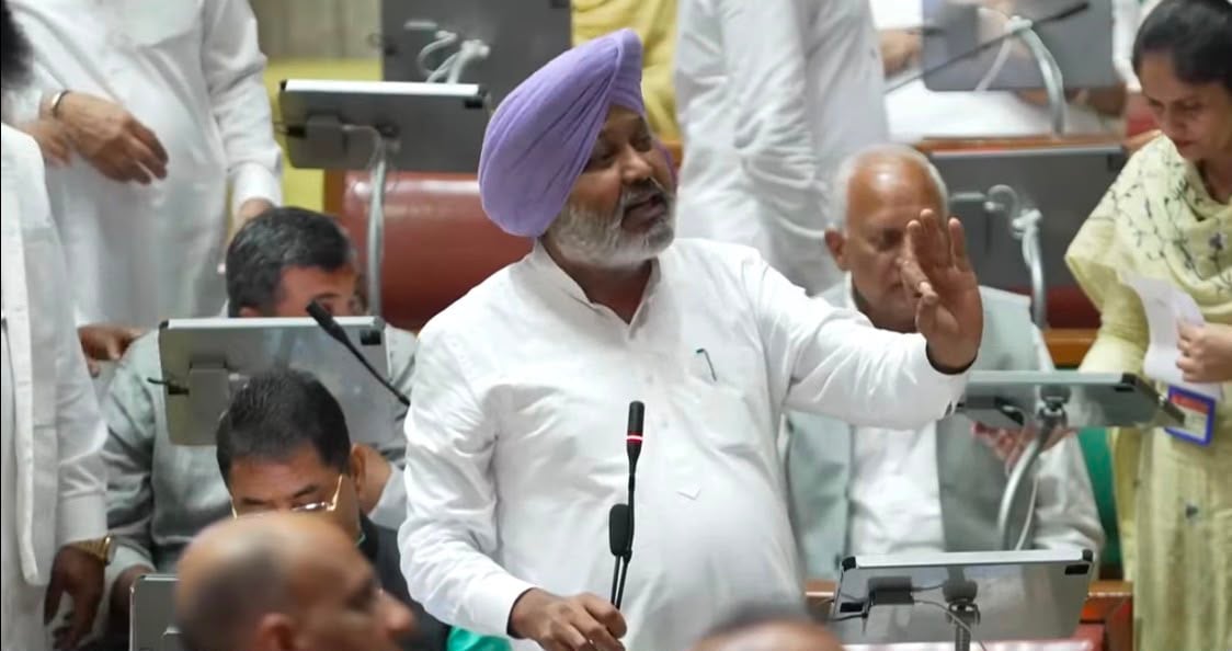 Punjab Finance Minister Harpal Singh Cheema speaking in the assembly. Punjab Finance Minister Harpal Singh Cheema speaking in the assembly.